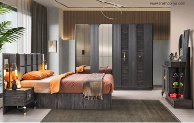 Saray Sürgülü Mdf Yatak Odası