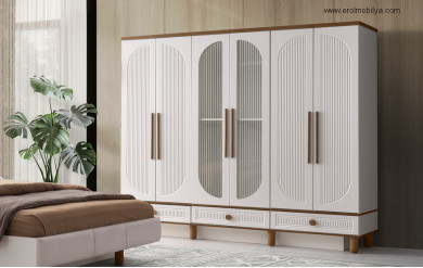 Başak 6 Kapılı Mdf Gardırop
