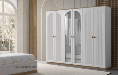 Düden 6 Kapılı Gardırop Mdf