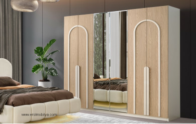 Floransa 6 Kapılı Mdf Gardırop