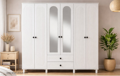 Katre 6 Kapılı Gardrop Mdf 