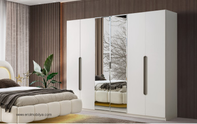 Kumsal 6 Kapılı Mdf Gardırop