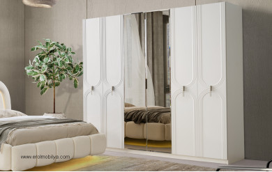 Meriç 6 Kapılı Mdf Gardırop