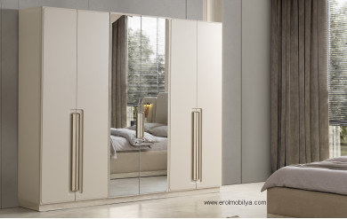 Yağmur 6 Kapılı Gardırop Mdf