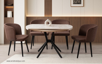 Tosca Soft Yuvarlak Masa Takımı